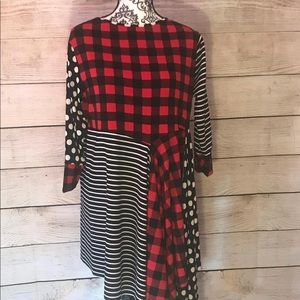 Buff Check / Polka dot tunic
